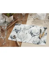 Saro Lifestyle Watercolor Floral Placemat Set of 4