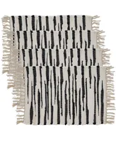 Saro Lifestyle Zebra Chindi Placemat Set of 4