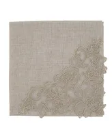 Saro Lifestyle Embroidered Lace Napkin Placemat Set of 2