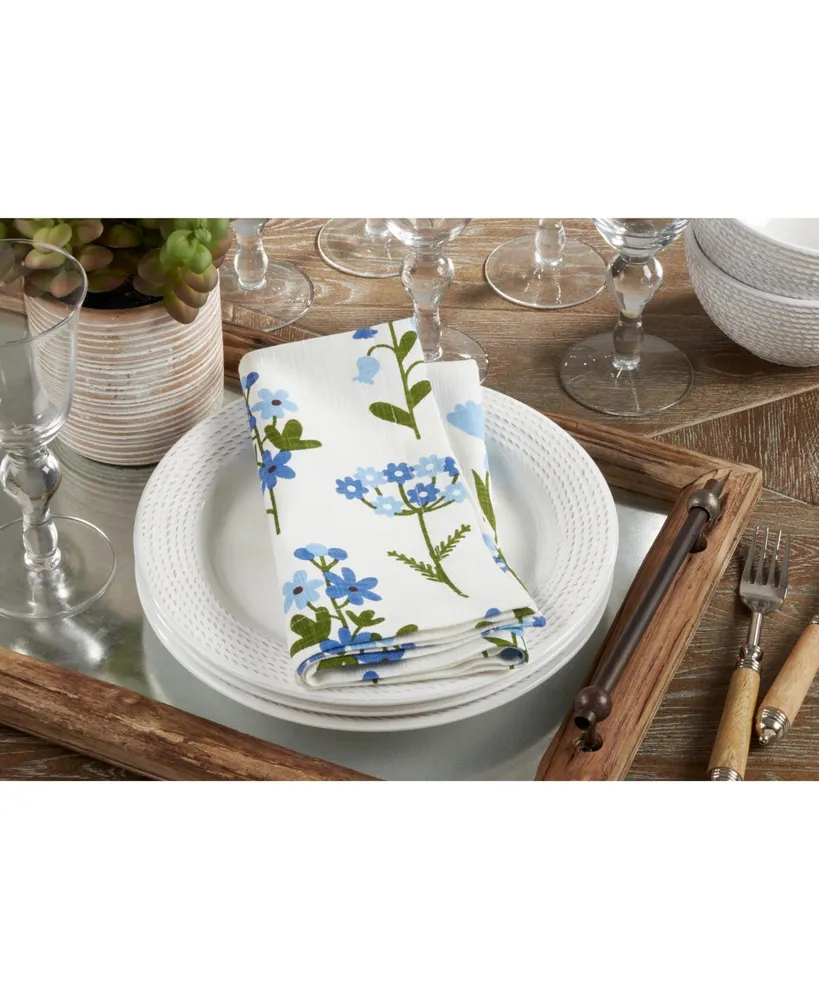 Saro Lifestyle Floral Napkin Set of 4