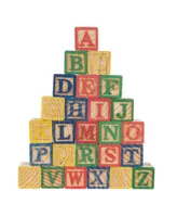 Hey Play Abc And 123 Wooden Blocks - Alphabet Letters And Numbers Learning Block Set