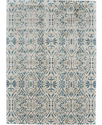 Feizy Keats R3466 Turquoise 2'2" x 4' Area Rug