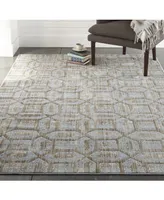 Feizy Milton R3472 White 2'7" x 8' Runner Rug