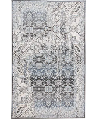 Feizy Ainsley R3898 Charcoal 5' x 8' Area Rug