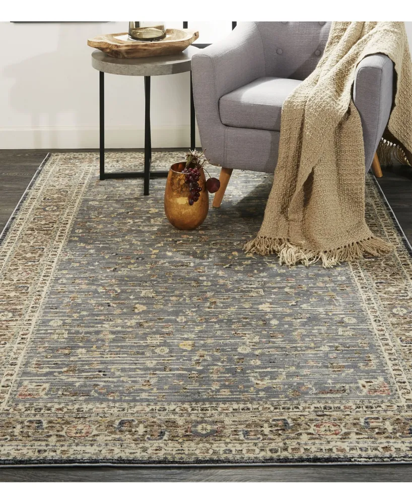 Feizy Grayson R3914 Gray 1'8" x 2'8" Area Rug