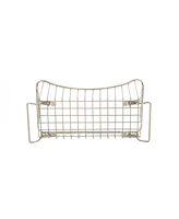 Spectrum Diversified Ashley Stackable Wire Basket with Raised Feet and Looped Handles, Small