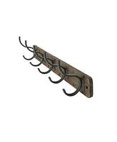 Spectrum Richmond Wall Mount 5-Hook Wood Rack