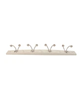 Spectrum Stratford Wall Mount 4-Double Hook Wood Rack