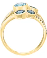 Lali Jewels Multi-Gemstone (2 ct. t.w.) & Diamond (1/10 Ring 14k Gold