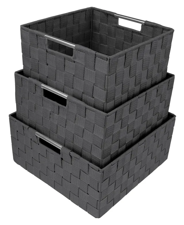 Sorbus Twill Storage Basket Set - 3 Pack
