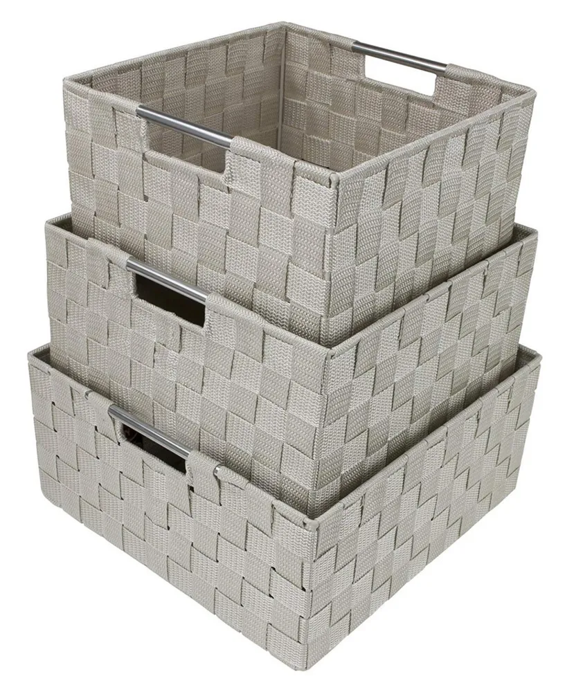 Sorbus Twill Storage Basket Set - 3 Pack