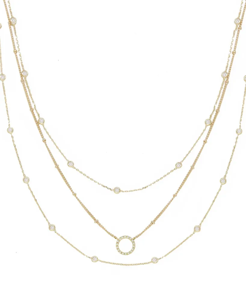 Ettika Monroe Crystal Strand Layered Necklace