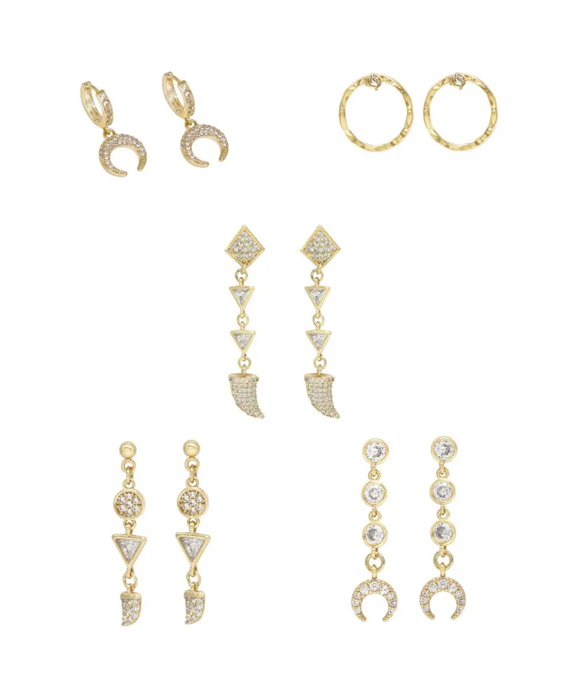 Ettika Weekday Earring, Set of 5