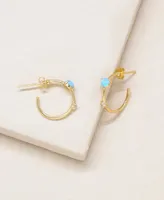 Ettika Kyocera Opal Huggie Hoops