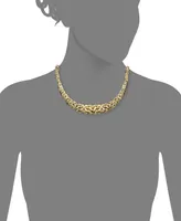 Italian Gold 17" Byzantine Necklace in 14k Gold