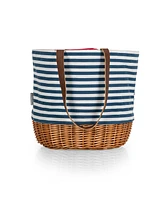 Picnic Time Coronado Canvas and Willow Basket Tote