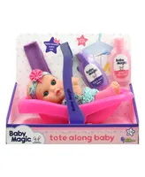 Baby Magic Tote Along Baby Bath Set with Toy Baby Doll Scented