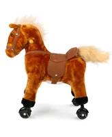 Ponyland Brown Plush Action Pony Giddy-Up Walking Horse with Sound