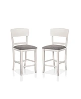 Furniture of America Summerland 2 Piece Counter Height Chair Set