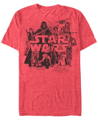 Fifth Sun Men's Star Wars Character Collage Short Sleeve T-shirt