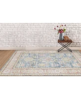 Amer Rugs Century Cen-15 Navy/ Pink 3'11" x 5'11" Area Rug