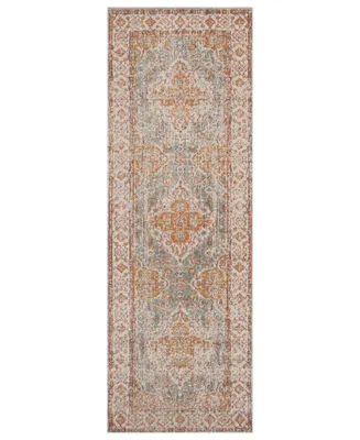 Amer Rugs Eternal Ete-3 Aqua/Ivory 2'7" x 7'6" Runner Rug