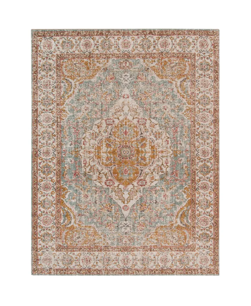 Amer Rugs Eternal Ete-3 Aqua/Ivory 3'11" x 5'11" Area Rug