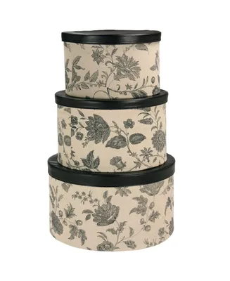 Round Hat Boxes, Set of 3