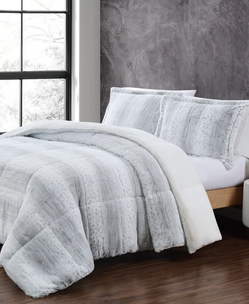 Christian Siriano New York Snow Leopard Piece Comforter Set