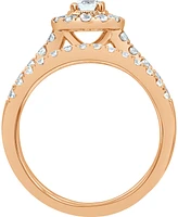 Diamond Halo Bridal Set (1 ct. t.w.) 14k White