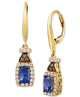 Le Vian Blueberry Tanzanite (3/4 ct. t.w.) & Diamond (3/8 Leverback Drop Earrings 14K White Gold (Also available Gold)