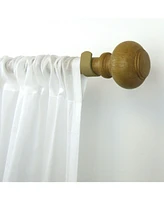 Rhinebeck Rustic Faux Wood 48"-86" Adjustable Curtain Rod