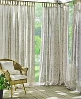 Verena Sheer Floral 52" x 95" Indoor/Outdoor Tab Top Curtain Panel