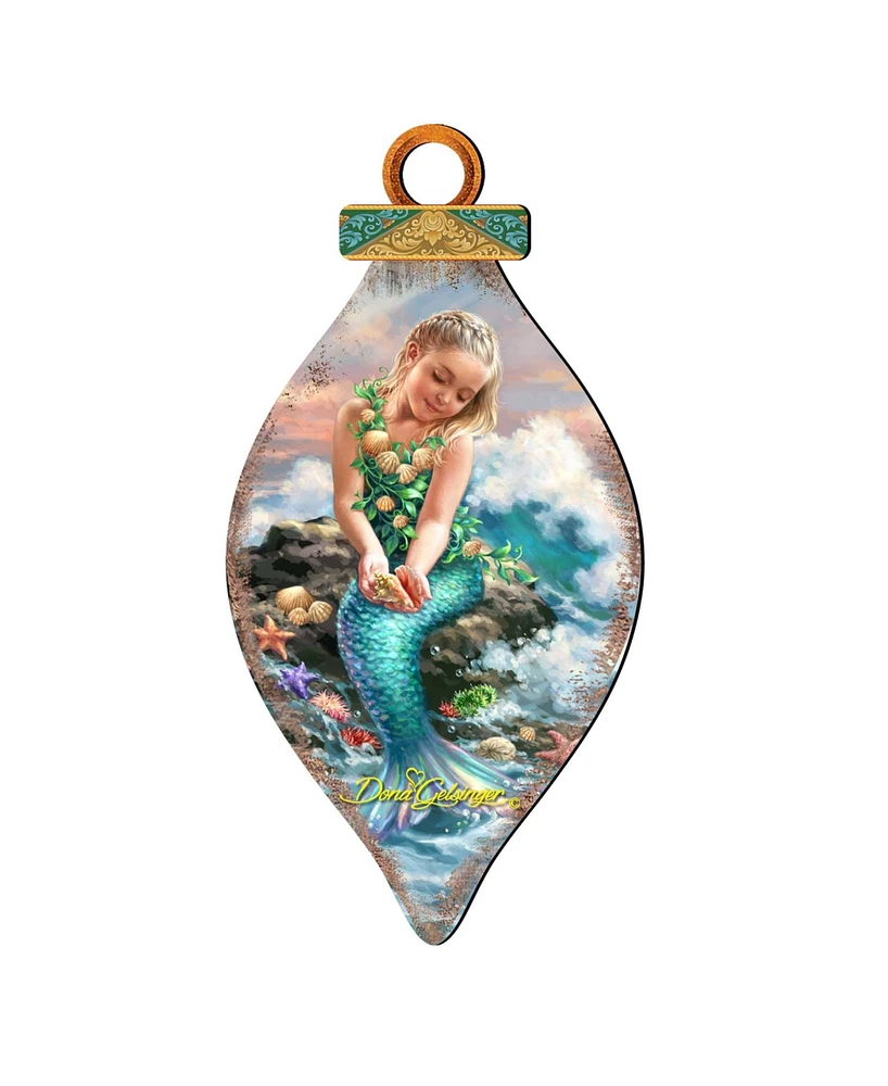 Designocracy by Dona Gelsinger Princess of The Sea Ornament and Cone Ornament, Set of 2 Each