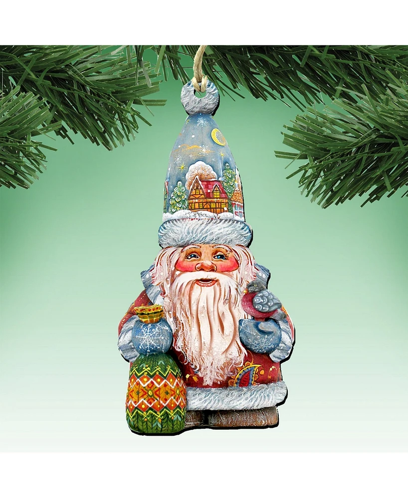 Designocracy The First Noel Wooden Christmas Ornament, Set of 2