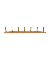 Spectrum Diversified Wall-Mounted Peg Wood Hook Rack