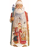 G.DeBrekht Woodcarved Hand Painted Good Times Santa Figurine