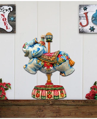 Designocracy Carousel Elephant Decor