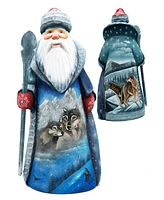 G.DeBrekht Woodcarved Hand Painted Nutcracker Santa Figurine