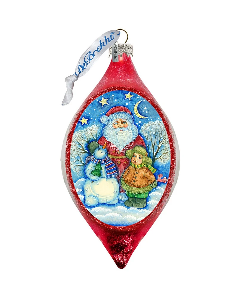 G.DeBrekht Snowy Friends Drop Glass Ornament