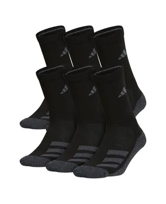 adidas Big Boys Cushioned Angle Stripe Crew Sock Pack of 6
