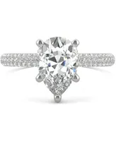 Charles & Colvard Moissanite Pear Engagement Ring (2-3/8 ct. t.w. Dew) 14k White Gold