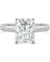 Charles & Colvard Moissanite Radiant Engagement Ring (2-7/8 ct. t.w. Dew) 14k White Gold