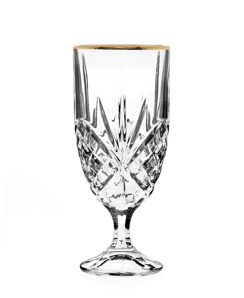 Godinger Dublin Gold Rim Iced Tea Glasses, Set of 4