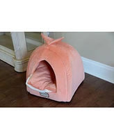 Armarkat Cat Bed Cave Shape, Orange/Ivory, C10HCS/Mb - Silky Soft Plush and Luxurious Velvet