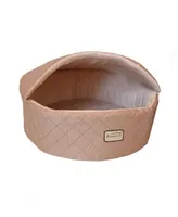 Armarkat Cuddle Cave Cat Bed With Detachable & Collasible Zipper Top, C33HFS/Fs-m, Medium, Light Apricot