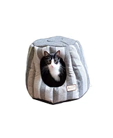 Armarkat Cat Cave Shape Bed With Anti-slip Waterproof Base, Removable Cushion Mat, C30CG, Gray and Silver