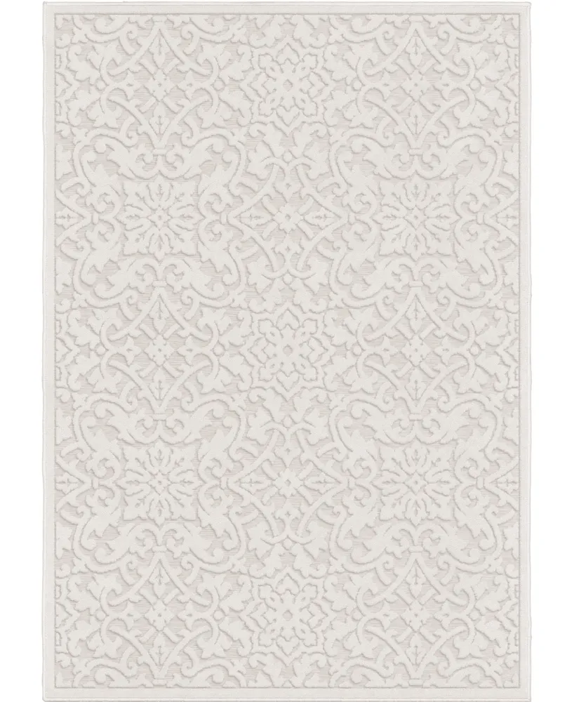 Closeout! Edgewater Living Bourne Biscay Neutral 5'2" x 7'6" Outdoor Area Rug