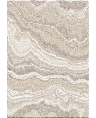 Closeout! Edgewater Living Prime Shag Cascade Ivory 5'3" x 7'6" Area Rug