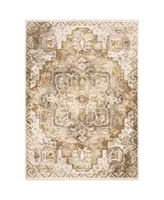 Jhb Designs Kumar Kum11 Gold and Ivory 3'3" x 5' Area Rug